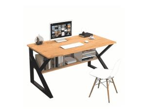 Metal Table with Books Shelves